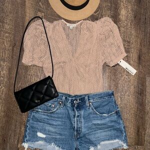 Haute Monde Smocked Ruched Blouse